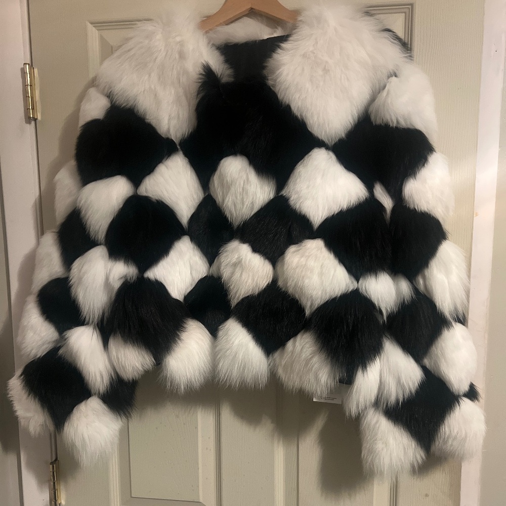 FOX FUR CROP COAT